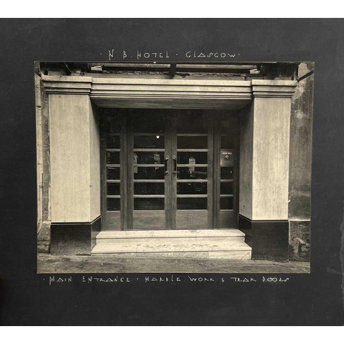 248 - A group of eight black and white photos circa 1930s of rooms at the North British Hotel Glasgow and ... 