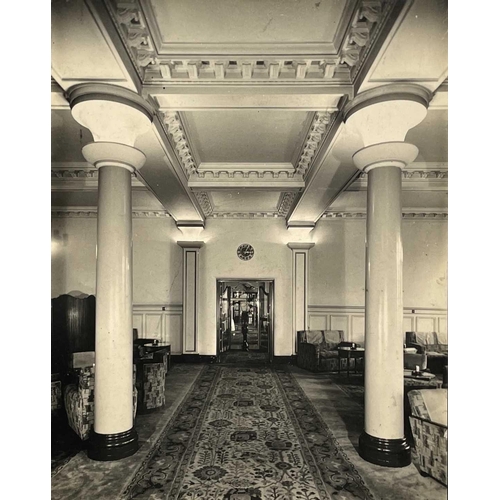 248 - A group of eight black and white photos circa 1930s of rooms at the North British Hotel Glasgow and ... 