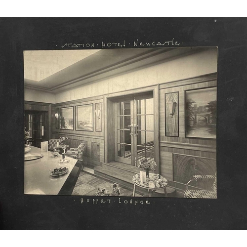 248 - A group of eight black and white photos circa 1930s of rooms at the North British Hotel Glasgow and ... 