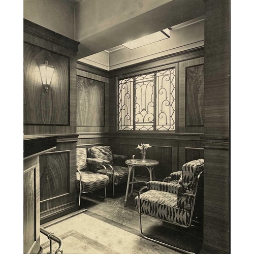 248 - A group of eight black and white photos circa 1930s of rooms at the North British Hotel Glasgow and ... 