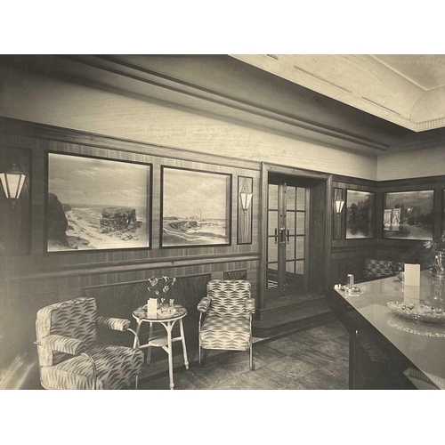 248 - A group of eight black and white photos circa 1930s of rooms at the North British Hotel Glasgow and ... 