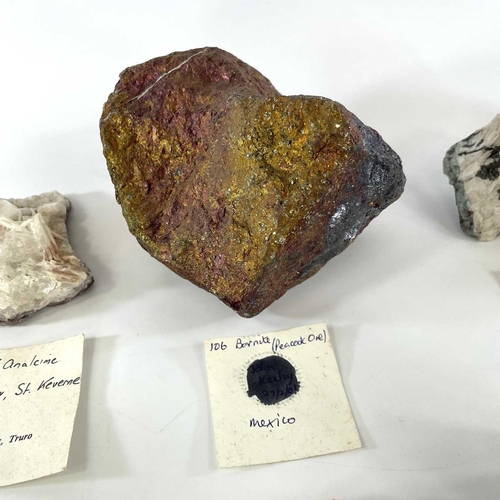 253 - A group of eight good mineral specimens including Quartz Rose from Madagascar, Gyrotite/Apophyllite ... 