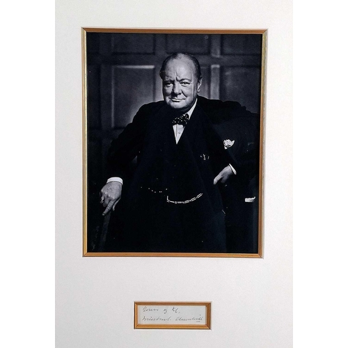 265 - Winston Churchill (1874 – 1965) Statesman & British Prime Minister, his signature. The signature in ... 