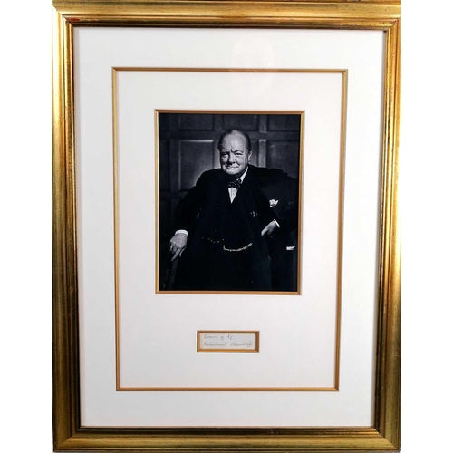 265 - Winston Churchill (1874 – 1965) Statesman & British Prime Minister, his signature. The signature in ... 