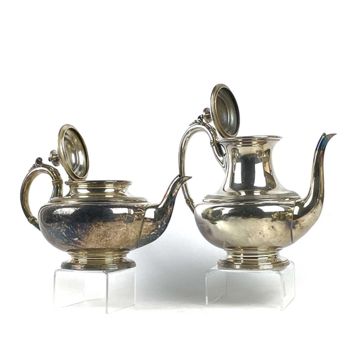 286 - Pewter and horn tyg trophy inscribed Balliol College Morrison Fours, height 15cm together with a sil... 