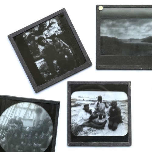 293 - Inuit interest, 66 magic lantern slides, early 20th century, within original wooden box. A fascinati... 