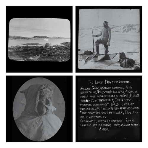 293 - Inuit interest, 66 magic lantern slides, early 20th century, within original wooden box. A fascinati... 