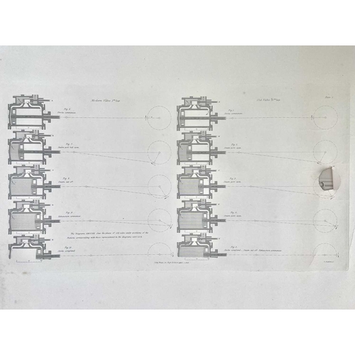 296 - A collection of sixteen 19th century engravings of various locomotives and of varying sizes largest ... 