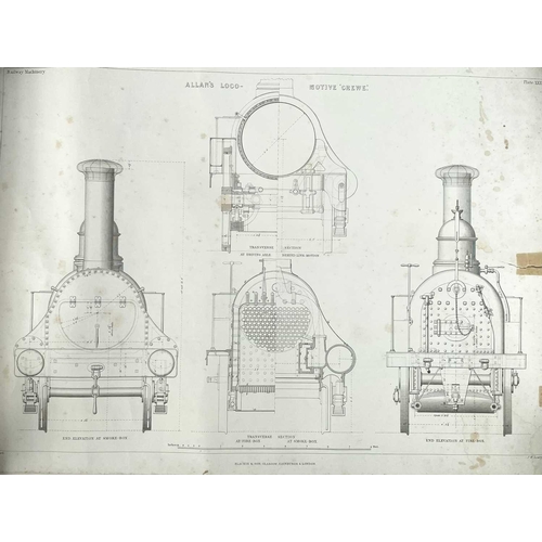 296 - A collection of sixteen 19th century engravings of various locomotives and of varying sizes largest ... 