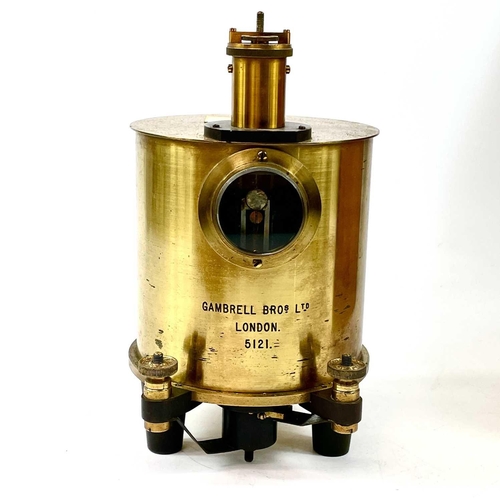 349 - An early 20th century galvanometer 533 in original wood stowage case, together with a Gambrell Bros ... 