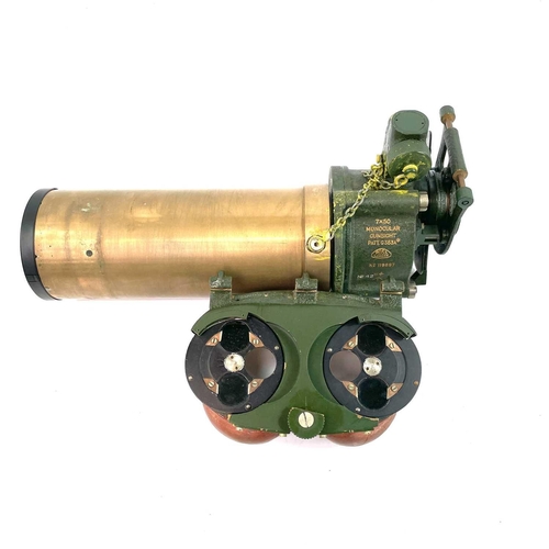 358 - A 7x50 monocular gunsight by Ross London in original stowage case, together with a WW II British ant... 