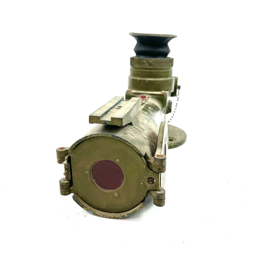 358 - A 7x50 monocular gunsight by Ross London in original stowage case, together with a WW II British ant... 