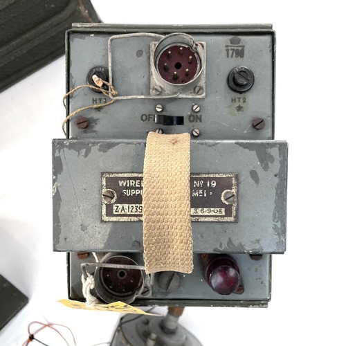 372 - A WWII Wireless set No.19 MKII circa 1941 mobile radio transceiver, together with a No.19 supply uni... 