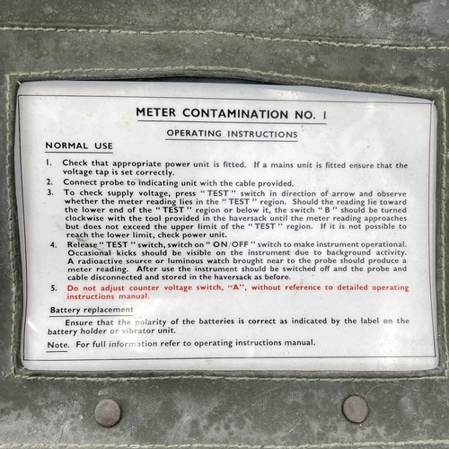 380 - The Meter, Survey, Radiac, No2 serial No 35151 By E.K Cole with manual and fitted case, together wit... 