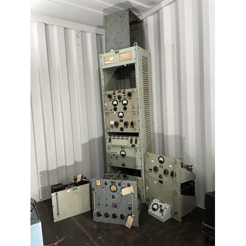 397 - A WWII T1131 VHF Airfield radio transmitter, containing various Admiralty pattern components in an u... 