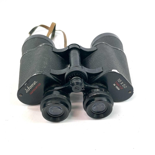 46 - A pair of Ross military binoculars, with broad arrow mark and also stamped 'J.P.Heywood Lonsdale Boo... 