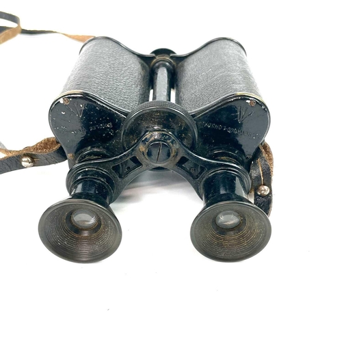 46 - A pair of Ross military binoculars, with broad arrow mark and also stamped 'J.P.Heywood Lonsdale Boo... 