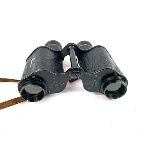 46 - A pair of Ross military binoculars, with broad arrow mark and also stamped 'J.P.Heywood Lonsdale Boo... 