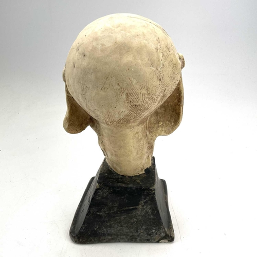 56 - A plaster bust, titled St Fortunata, early 20th century, stamped 'Bazines Departement De La Correze'... 