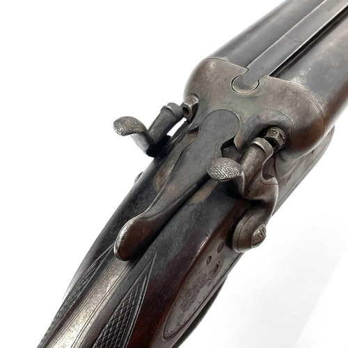 69 - A deactivated Fred Williams double barrel 12 bore shotgun, with walnut stock, in pine case with clea... 