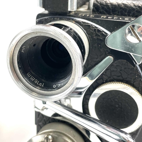 70 - A Paillard Bolex H16 Reflex 16mm camera serial number 169104, 1959, fitted with a Kern-Paillard 16mm... 