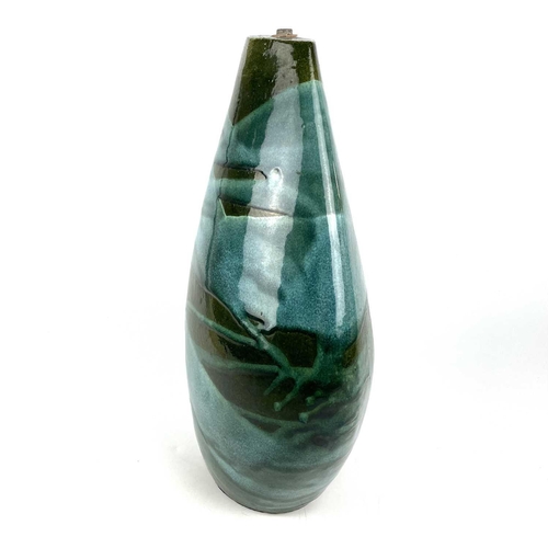 840 - A Tremaen Pottery lamp base, the large Newlyn Bojey design, Circa 1960s, height 41cm, width 28cm, la... 