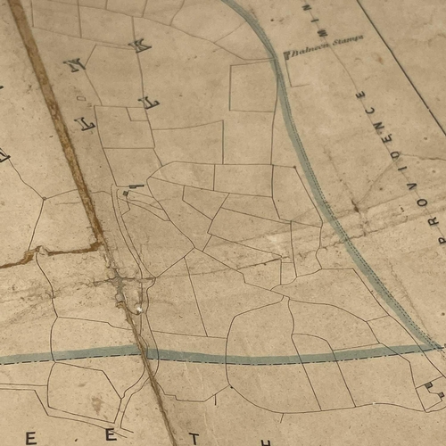 89 - A Cornish mine map for Reeth Consols, printed by Waterlow & Sons, London, 48 x 60mm.