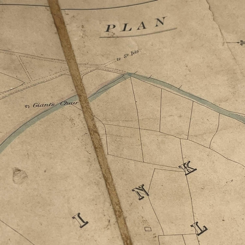 89 - A Cornish mine map for Reeth Consols, printed by Waterlow & Sons, London, 48 x 60mm.