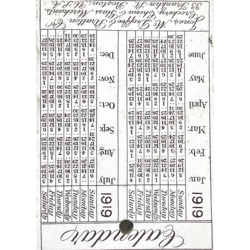 892 - An unusual group of six Wedgwood advertising Calendar tiles, for the American market, printed in sep... 