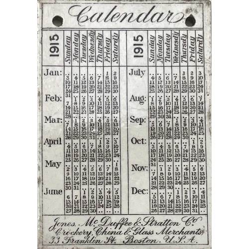 892 - An unusual group of six Wedgwood advertising Calendar tiles, for the American market, printed in sep... 