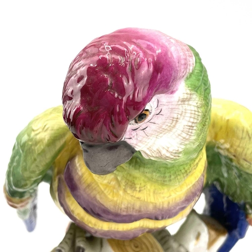 899 - A Naples porcelain figure of a parrot, circa 1900, with polychrome painted decoration, height 25cm, ... 