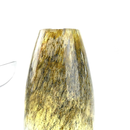 922 - A Scandinavian art glass vase, engraved 'Goteborgs-Spelen 1956', height 26.5cm, together with anothe... 