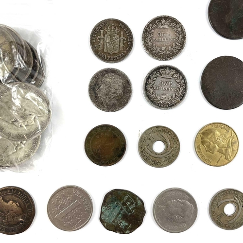 1 - Great Britain pre 1947 Silver, etc. Comprising £6.35 of pre 1947 silver coins (weight 705 gms). 2 x ... 