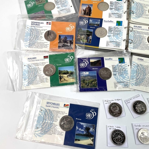 10 - 50th Anniversary of United Nations World Crown Sized Coins. Comprising 27 crown sized coins, most se... 