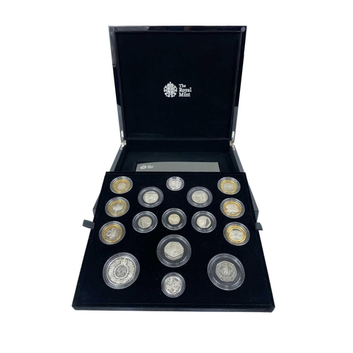 100 - Great Britain Royal Mint 2016 Silver Proof Coin Set. Comprising all definitive and commemorative sil... 