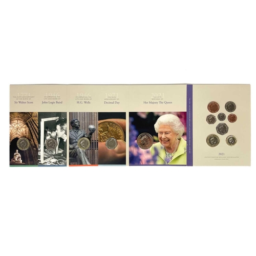 111 - Great Britain Royal Mint 2021 United Kingdom Brilliant Uncirculated Annual Coin Set. Comprising all ... 