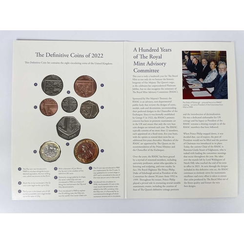 114 - Great Britain 2022 United Kingdom Brilliant Uncirculated Annual Coin Set Plus Definitive Annual Set.... 