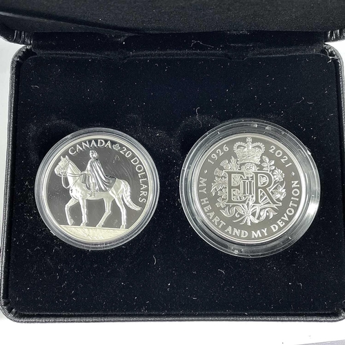 12 - Queen Elizabeth 2002 & 2021 G.B, Australia and Canada Silver Proof Coins. Comprising: 1: A 2002 3 co... 