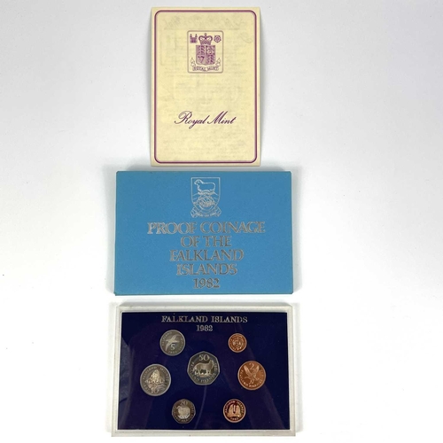 128 - British Commonwealth Uncirculated/Proof Coin Sets (x6). Comprising mainly Royal Mint bright uncircul... 