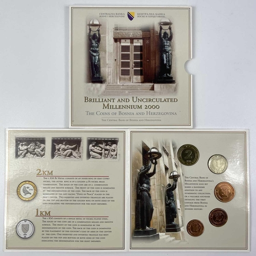 130 - Eastern European Uncirculated Coin Sets. Comprising uncirculated coin sets from: (1) Bosnia Herzegov... 