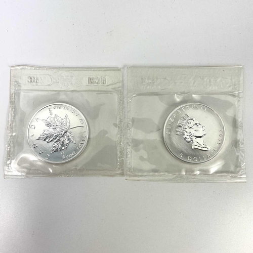 135 - Canada Silver and Uncirculated Coins. Comprising 2 x .999 silver $5 Maple coins, a 1983 1c- $1 uncir... 