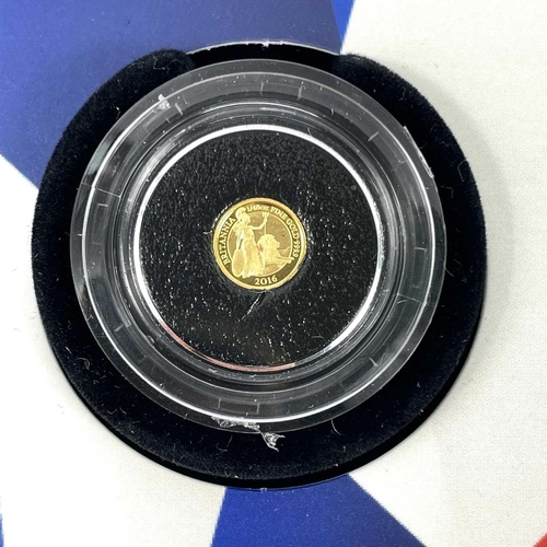 142 - Great Britain Gold 2 x 1/40th and 1 x 1/20th Ounce Gold Coins. Comprising: 1) 2015 1/40th ounce proo... 