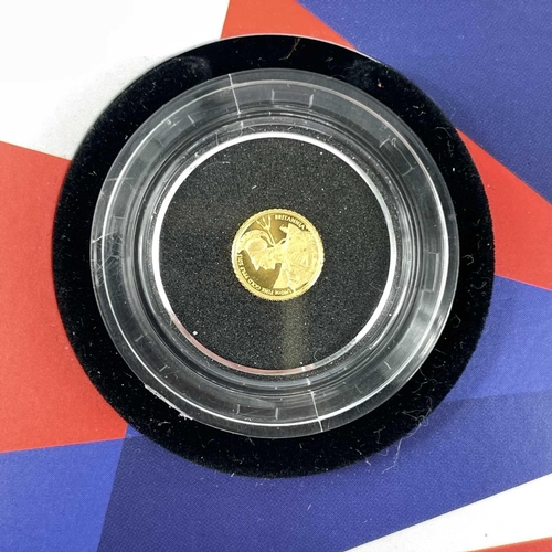 142 - Great Britain Gold 2 x 1/40th and 1 x 1/20th Ounce Gold Coins. Comprising: 1) 2015 1/40th ounce proo... 