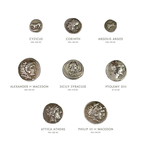 156 - Ancient Greece - Silver Coins. Accumulation of 8 coins from a collection put together many years ago... 