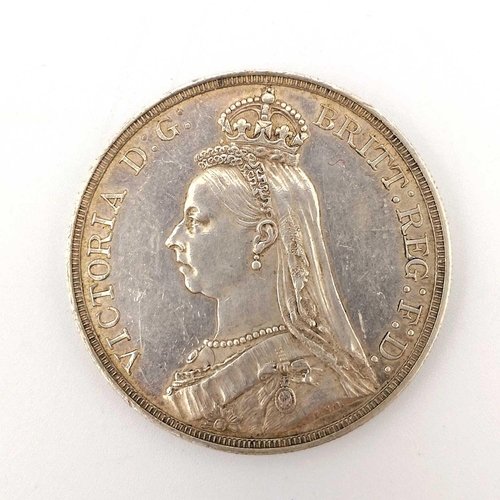 190 - Great Britain Silver Jubilee Head Queen Victoria x2 A 1887 and a 1889 silver crown. Total 2 Coins