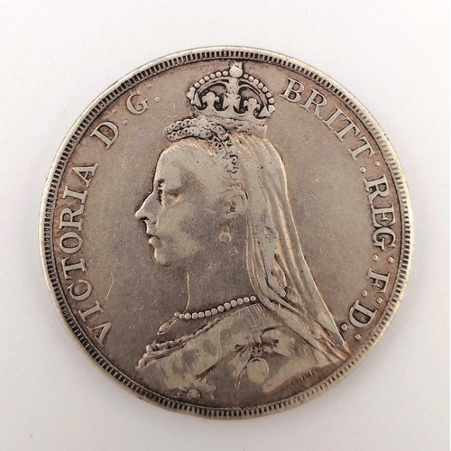 190 - Great Britain Silver Jubilee Head Queen Victoria x2 A 1887 and a 1889 silver crown. Total 2 Coins