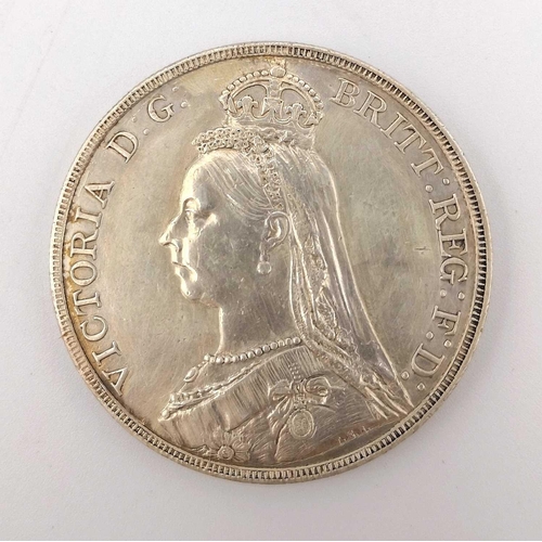 193 - Great Britain Silver Jubilee Head Queen Victoria Crowns x2. 1: An attractive 1890 and a rarer 1892 s... 