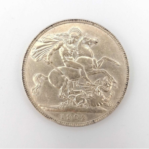 199 - Great Britain Silver King Edward Vll Crown. A good 1902 silver crown - slightly better grade but wit... 