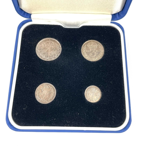 224 - Great Britain Silver Maundy Set - 1902. A near uncirculated boxed 1902 King Edward Vll maundy coin s... 