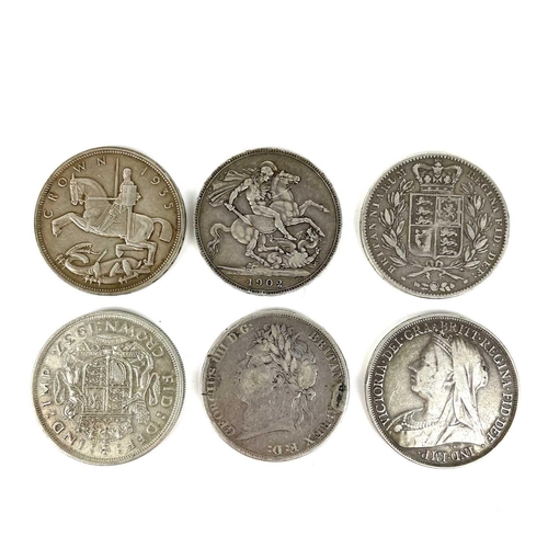 233 - Silver Crowns x6 A Varied Selection Of All Different Types. Comprising 1821 (previously mounted), 18... 